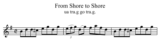 From Shore to Shore - staff notation