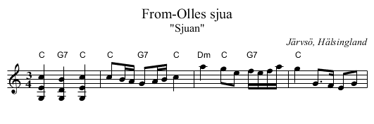 From-Olles sjua - staff notation