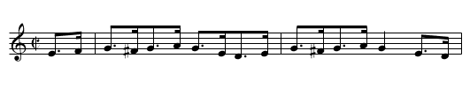 Frost And Snow   (hornpipe)   1695 - staff notation