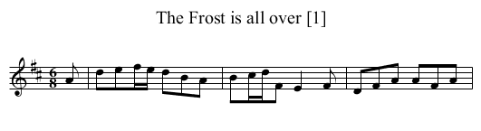 Frost is all over [1], The - staff notation