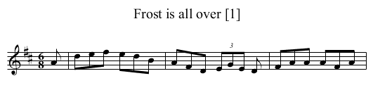 Frost is all over [1] - staff notation