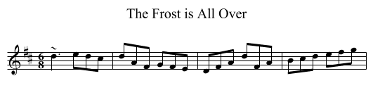 Frost is All Over, The - staff notation