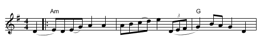 Frosty Morning - staff notation