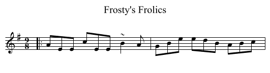 Frosty's Frolics - staff notation