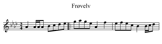 Frøvelv - staff notation