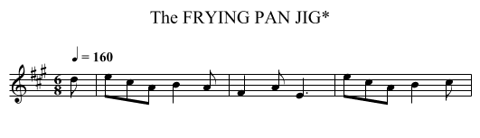 FRYING PAN JIG*, The - staff notation