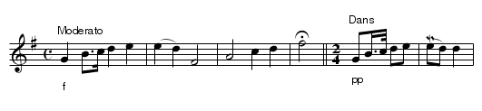 Frykdals=dans Rheinlender. - staff notation