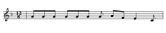 Fuaire/as-sa cuireadh - staff notation