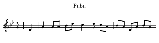Fubu - staff notation