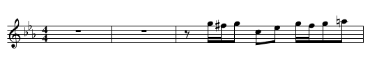 Fugue in Cm - staff notation