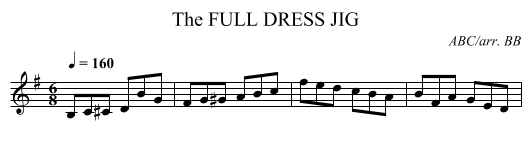 FULL DRESS JIG, The - staff notation