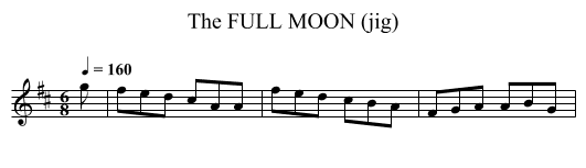 FULL MOON (jig), The - staff notation