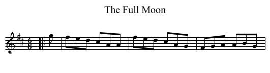 Full Moon, The  - staff notation