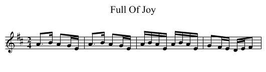 Full Of Joy - staff notation