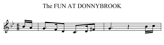 FUN AT DONNYBROOK, The - staff notation