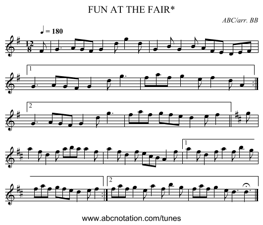 FUN AT THE FAIR* - staff notation