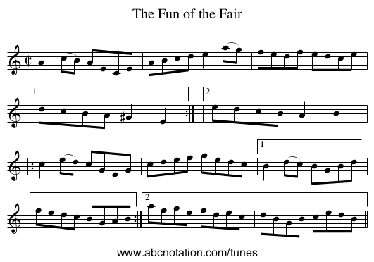 Fun of the Fair, The - staff notation
