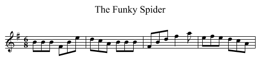 Funky Spider, The  - staff notation