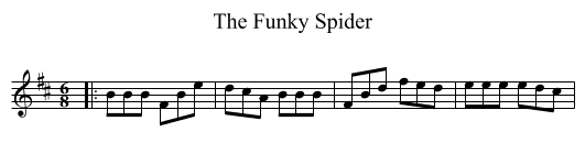 Funky Spider, The  - staff notation