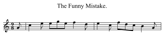 Funny Mistake., The - staff notation
