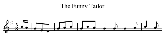 Funny Tailor, The - staff notation
