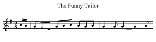 Funny Tailor, The - staff notation