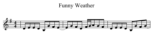 Funny Weather - staff notation