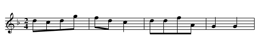 Funu fangshao - staff notation