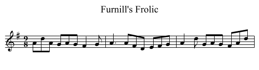 Furnill's Frolic - staff notation