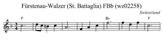 Fürstenau-Walzer (St. Battaglia) FBb (wz02258) - staff notation
