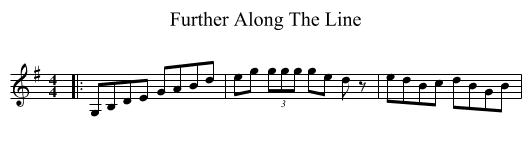 Further Along The Line - staff notation