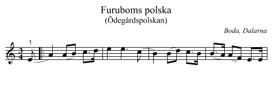 Furuboms polska - staff notation
