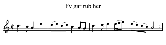 Fy gar rub her - staff notation