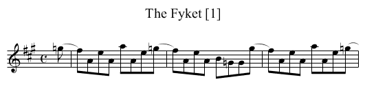 Fyket [1], The - staff notation