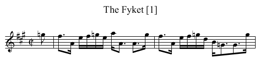 Fyket [1], The - staff notation