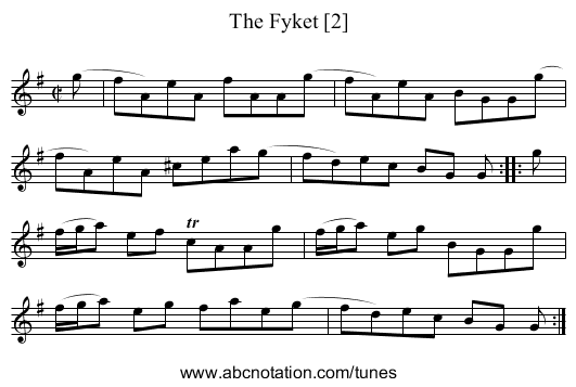 Fyket [2], The - staff notation