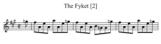 Fyket [2], The - staff notation