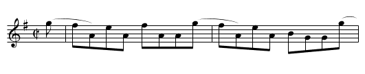 Fyket, the  - staff notation