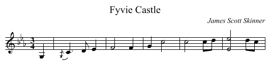 Fyvie Castle - staff notation
