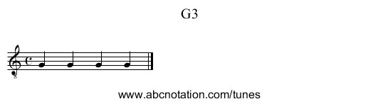 G3 - staff notation