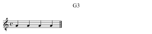 G3 - staff notation