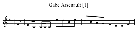 Gabe Arsenault [1] - staff notation