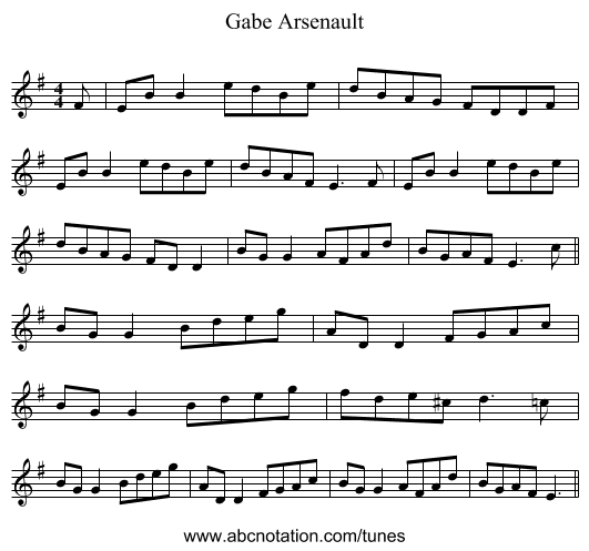 Gabe Arsenault - staff notation