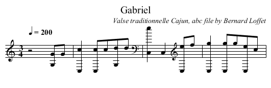 Gabriel - staff notation