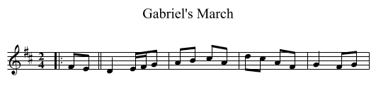 Gabriel's March - staff notation