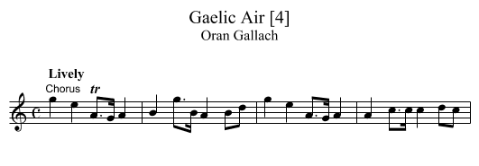 Gaelic Air [4] - staff notation
