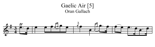 Gaelic Air [5] - staff notation