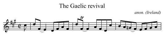 Gaelic revival, The  - staff notation