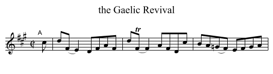 Gaelic Revival, the  - staff notation