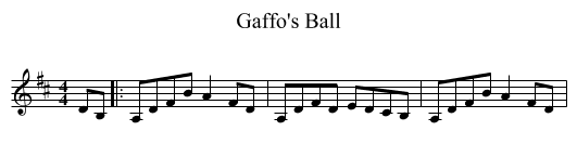 Gaffo's Ball - staff notation